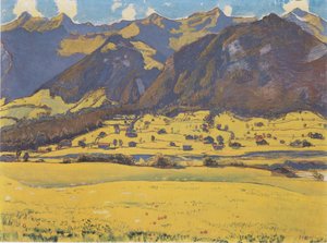 Vista del Fromberghorn desde Reichenbach de Ferdinand Hodler